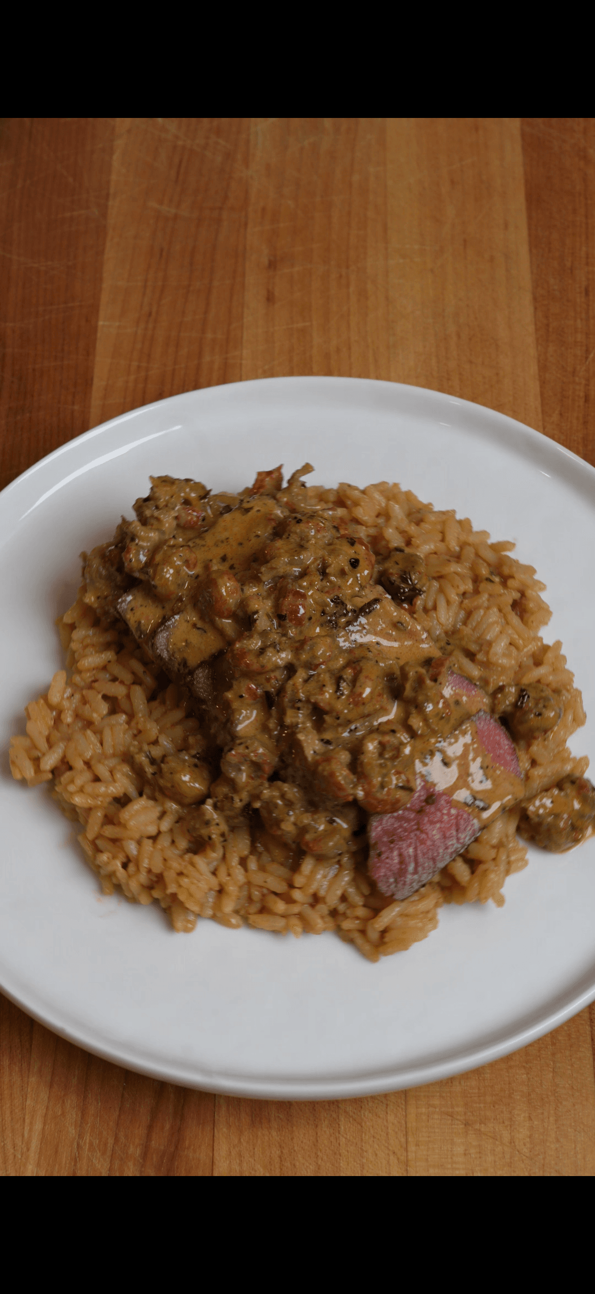 Venison Steak with Crawfish Cream Sauce