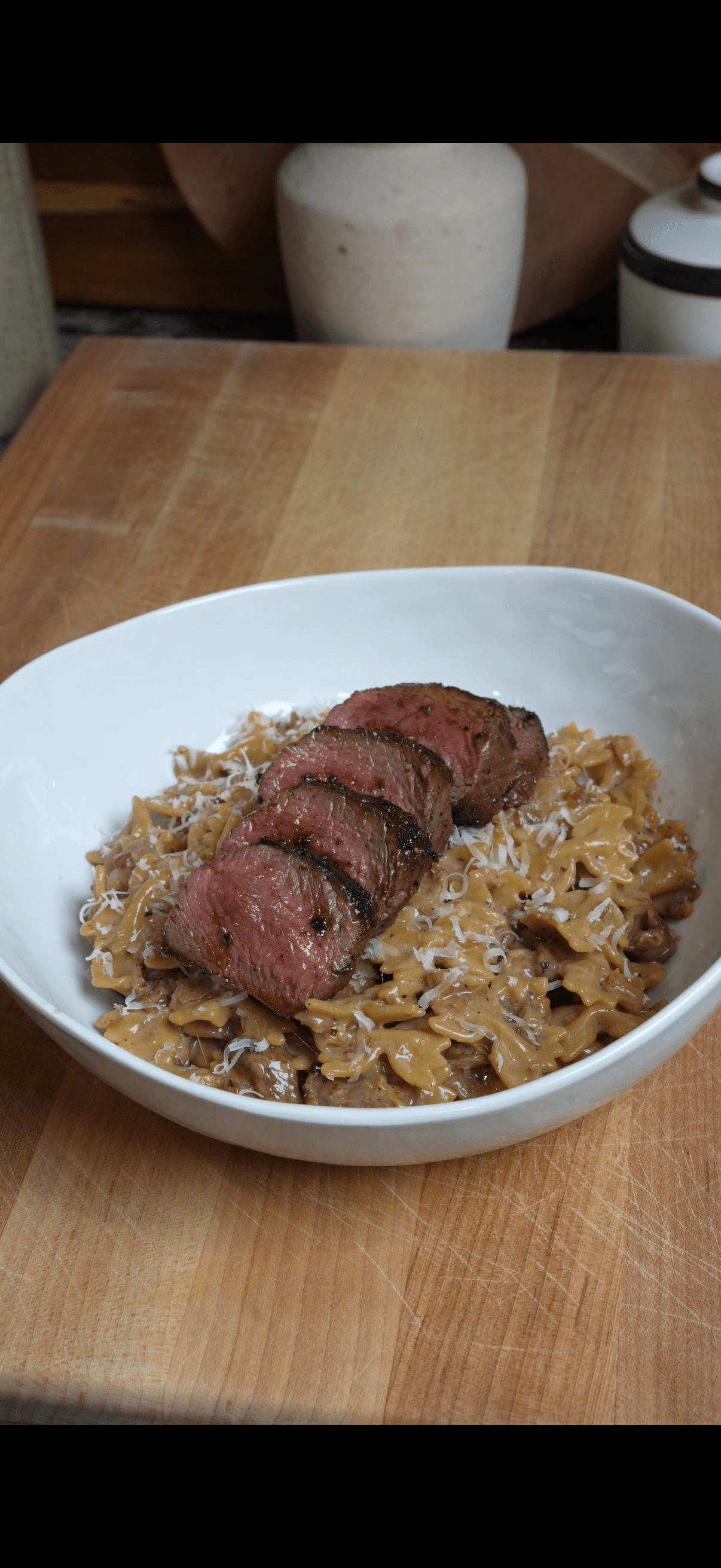 Venison French Onion Pasta