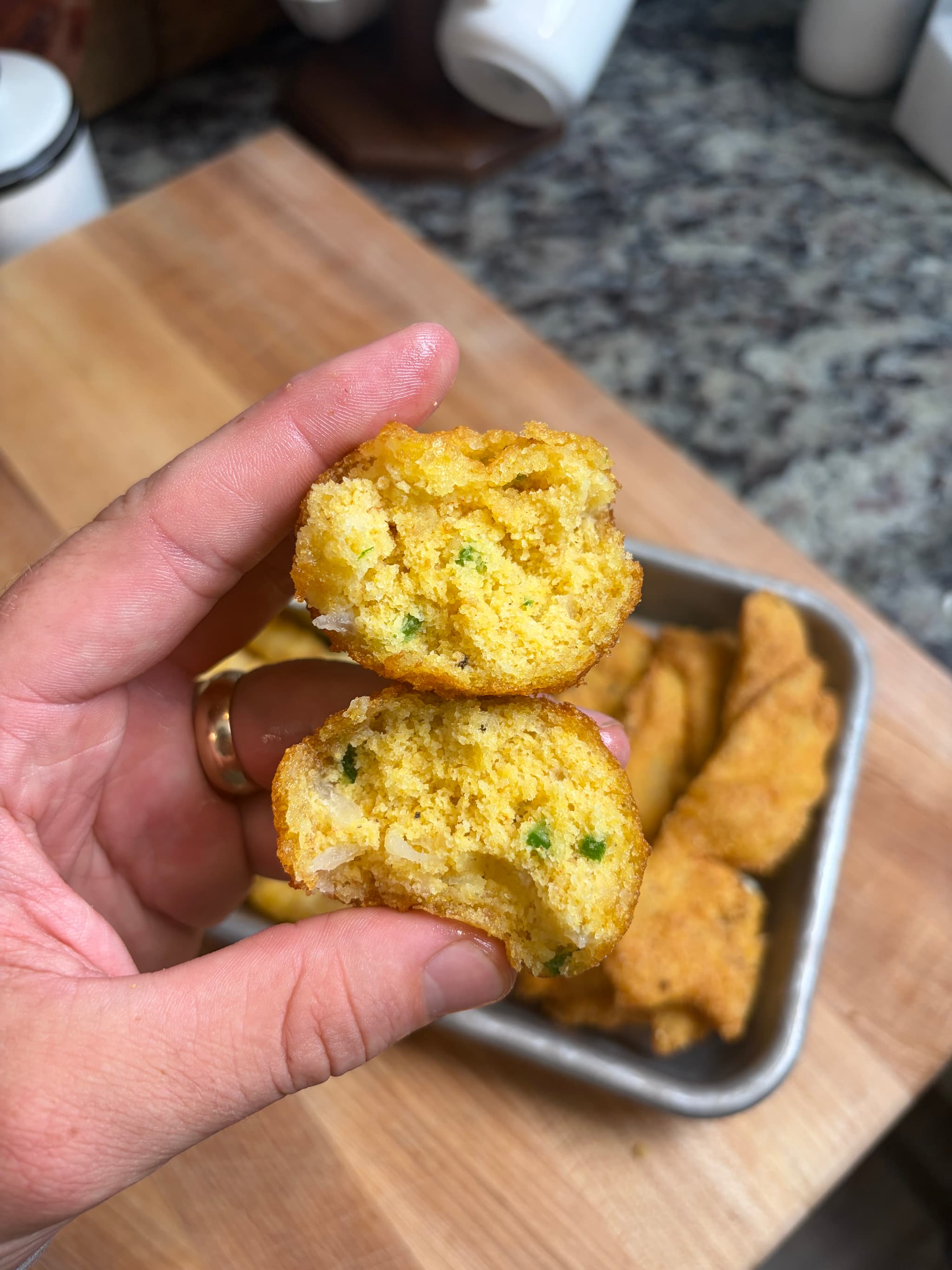 Fried Crappie and Homemade Hushpuppies