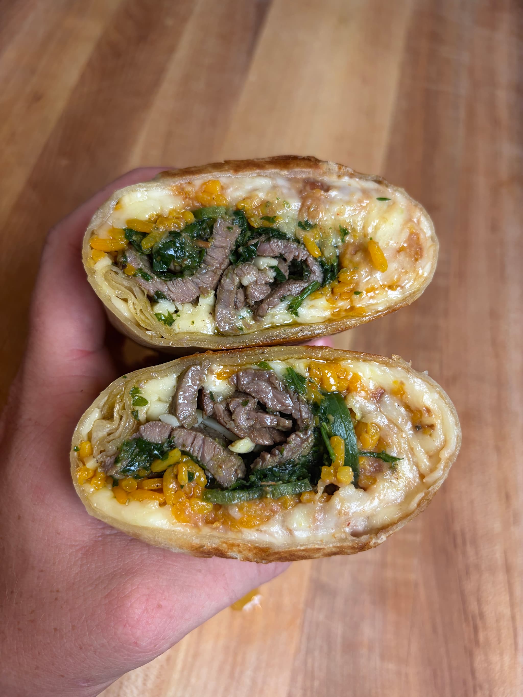 Venison Chimichurri Burrito
