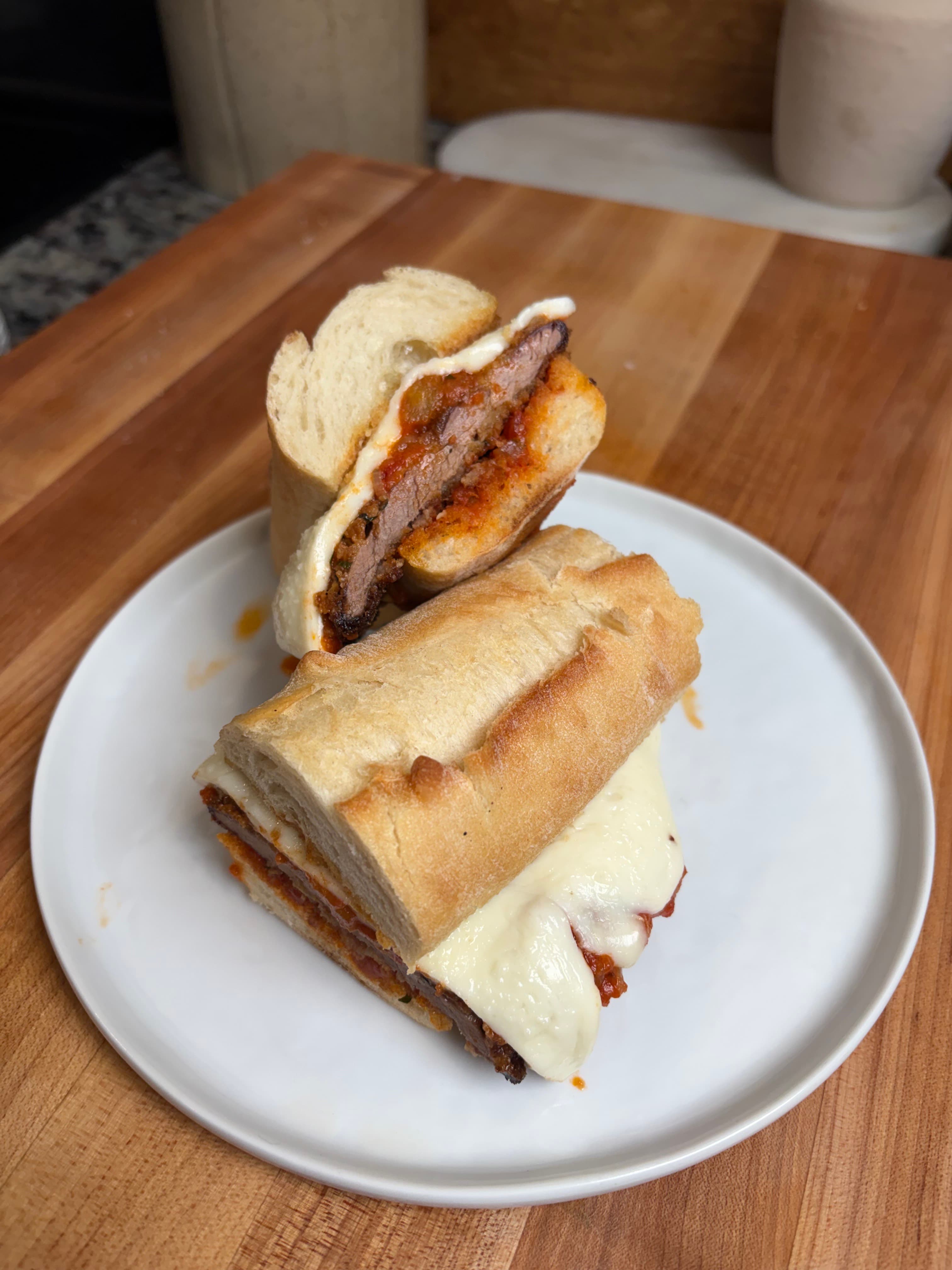 Venison Parm Sandwich