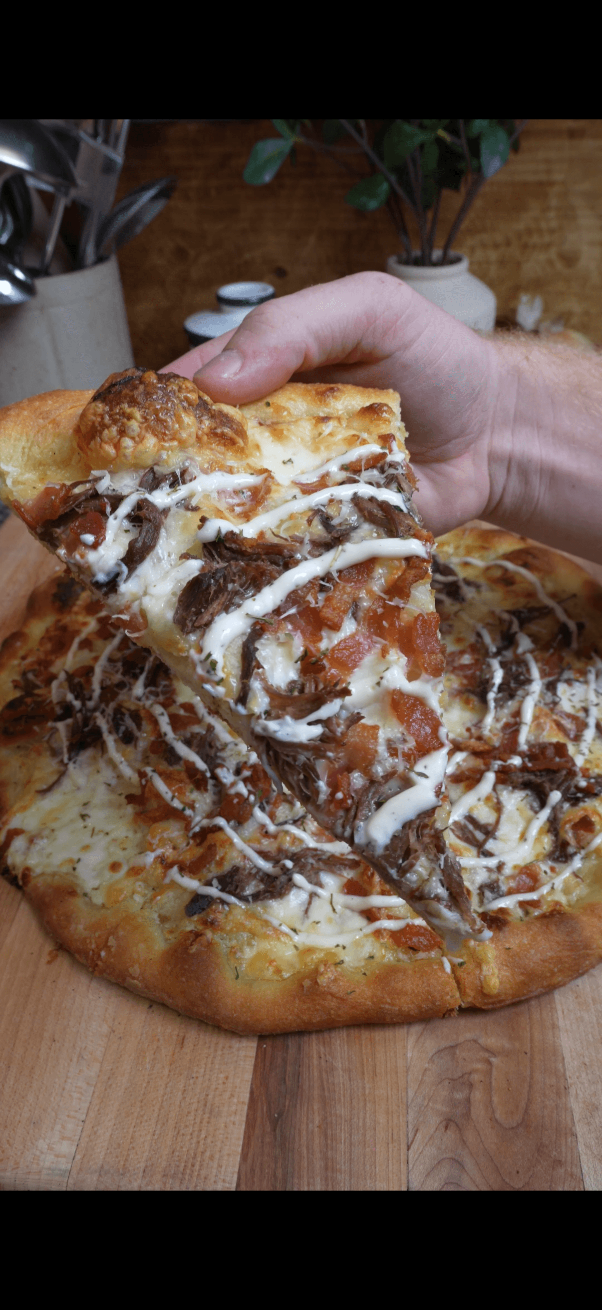 Wild Turkey Bacon Ranch Pizza