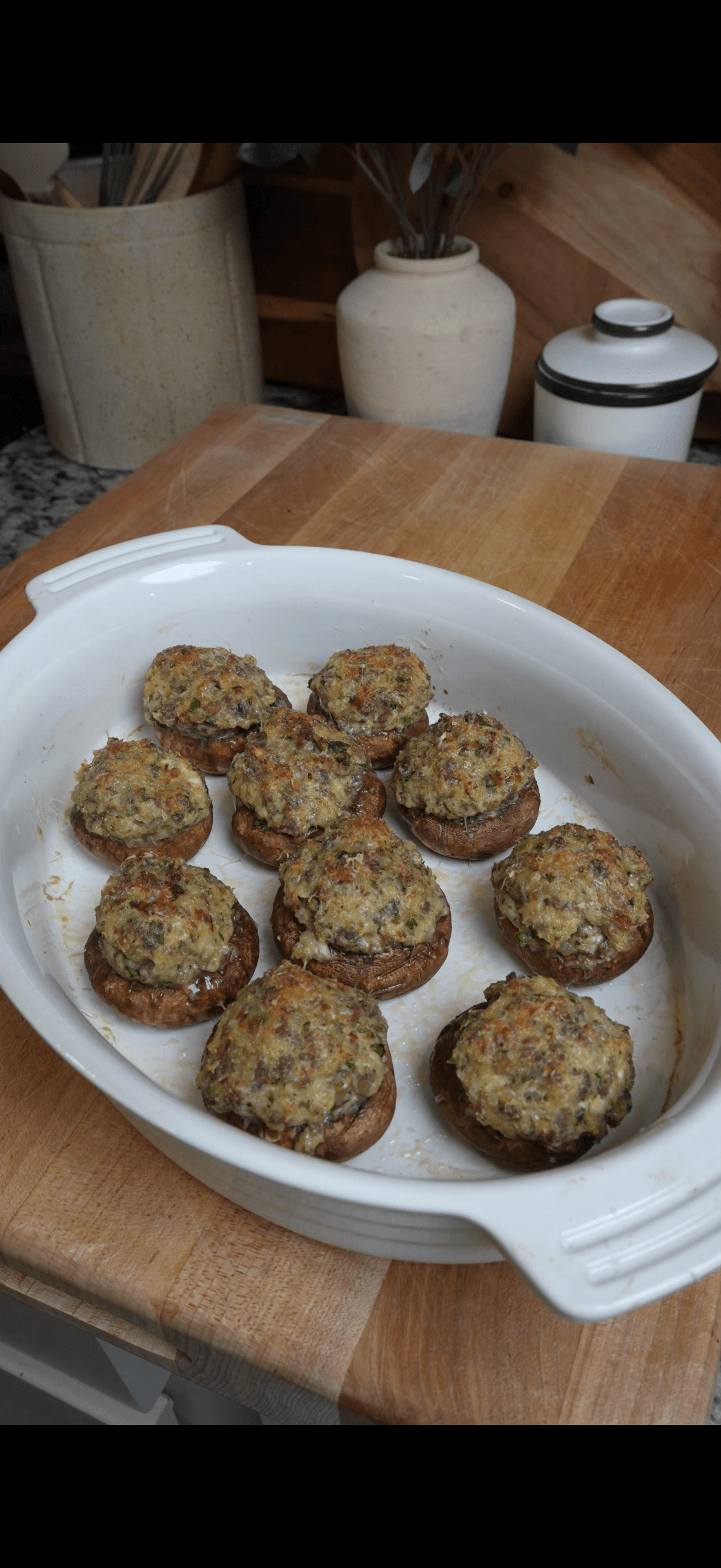 Venison Stuffed Mushrooms