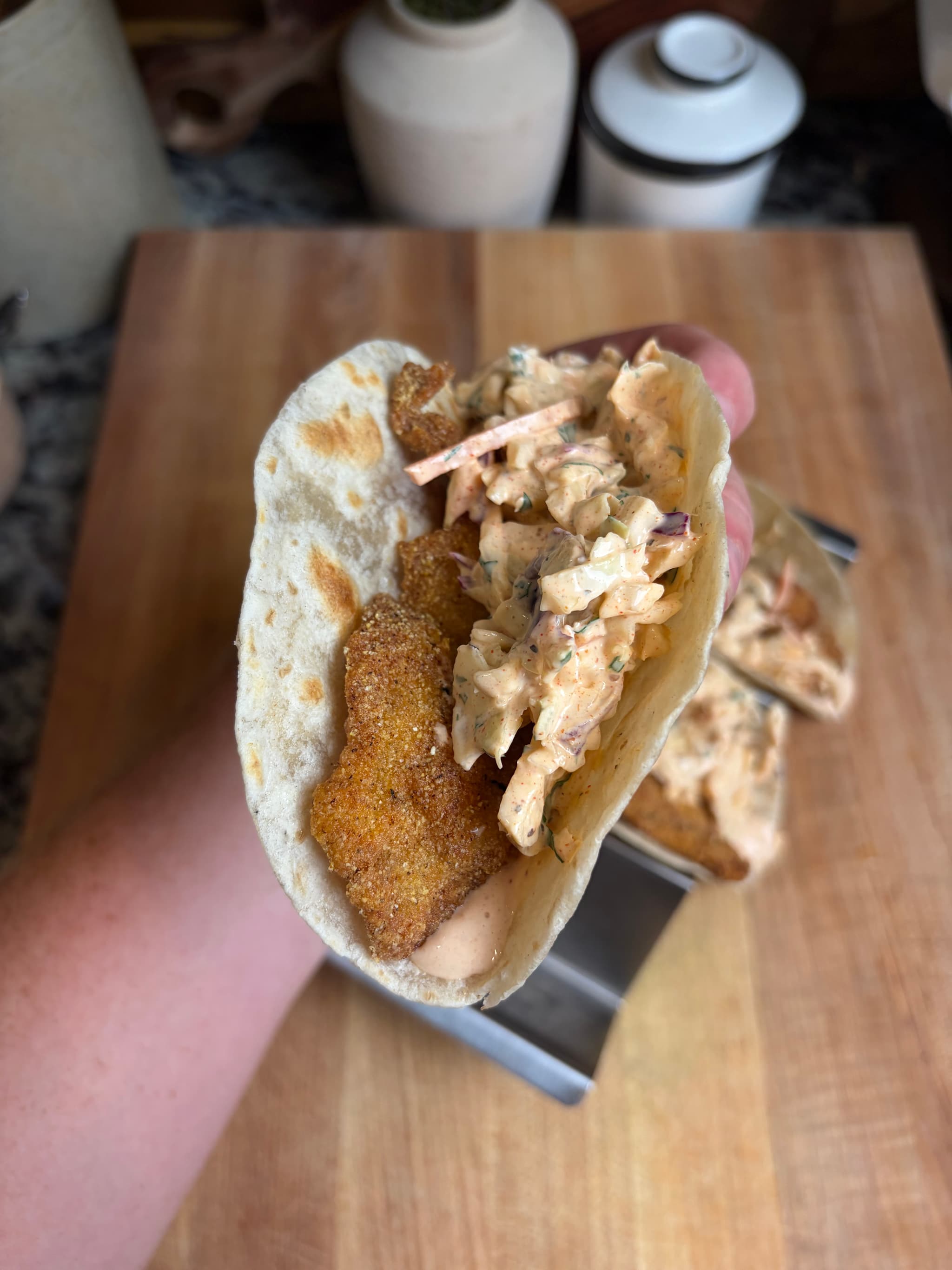 Fried Crappie Tacos