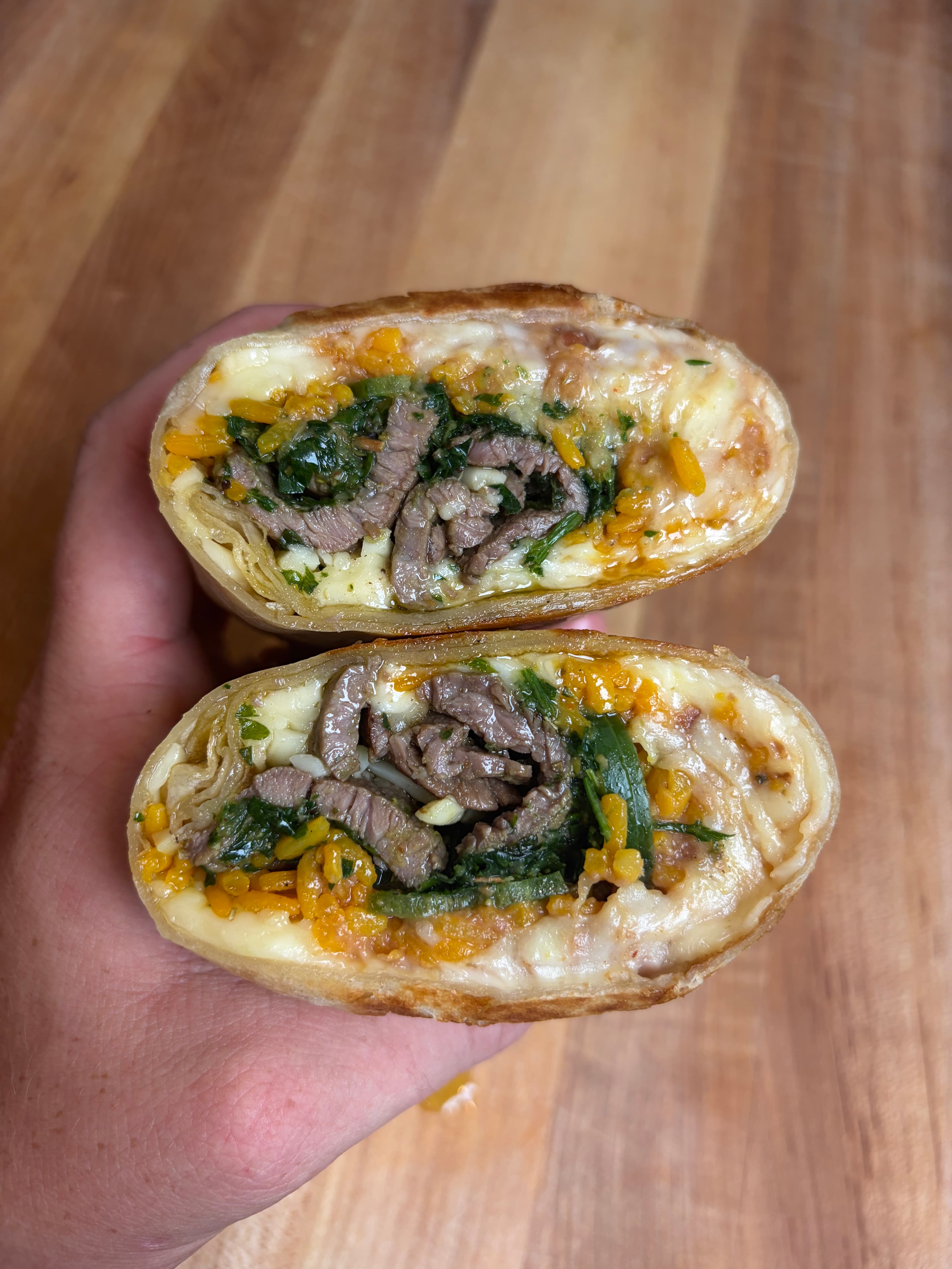 Venison Chimichurri Burrito