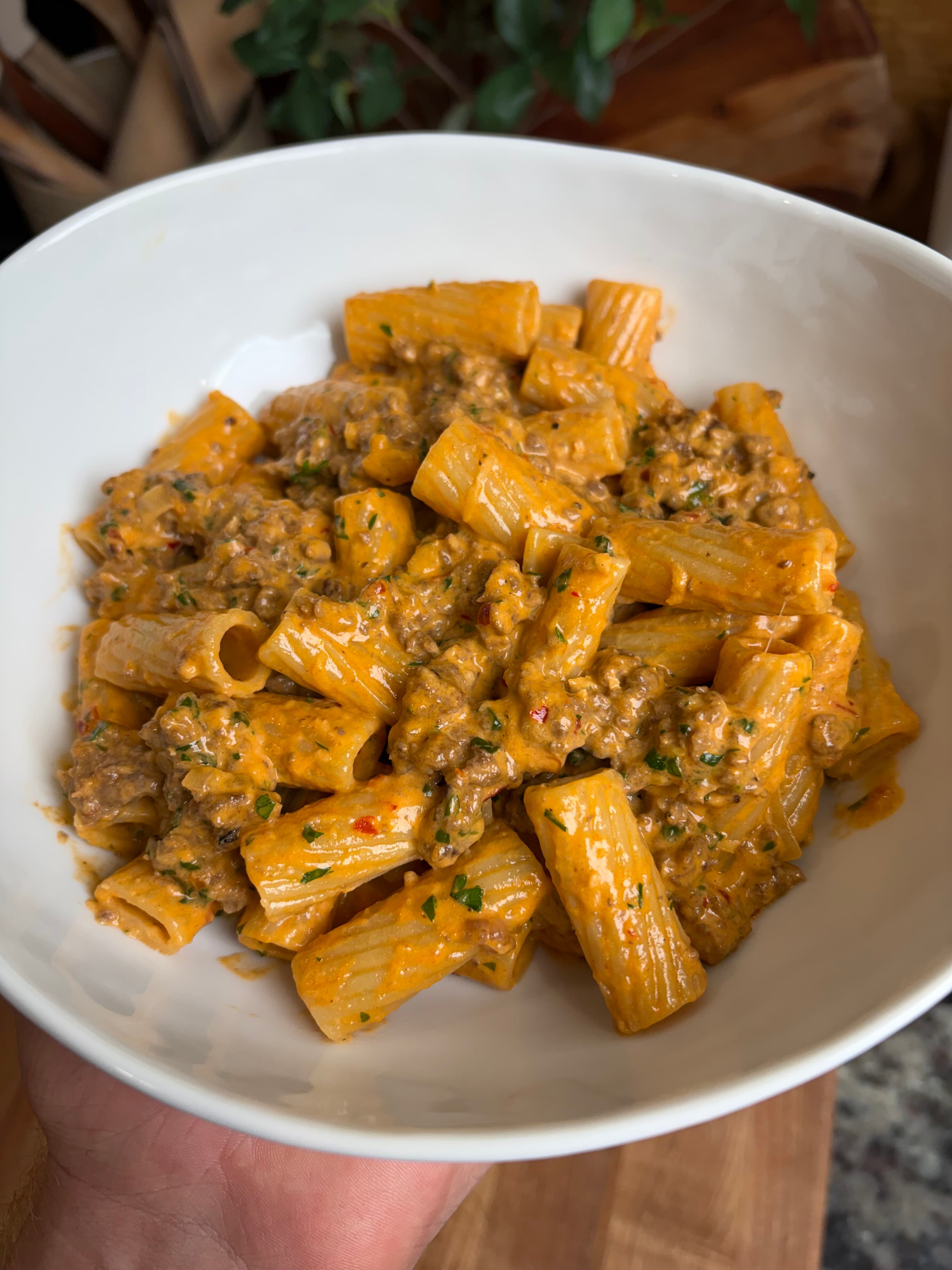 Spicy Venison Rigatoni